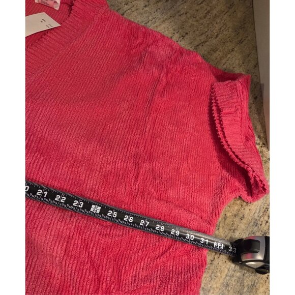 New! Pink Chenille Shirt Robe Adonna Plus Size 3X Leisurewear Button Pockets - Picture 3 of 16